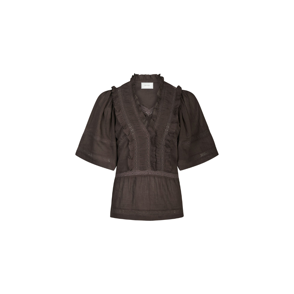 Bluse Evienne Voile 161856 Dark Brown