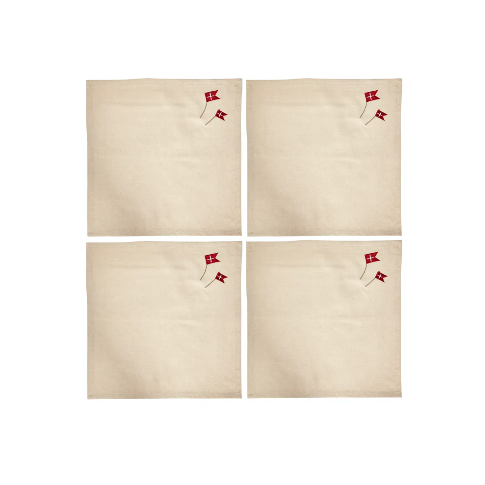 Mundserviet Flag 243511 Nautral