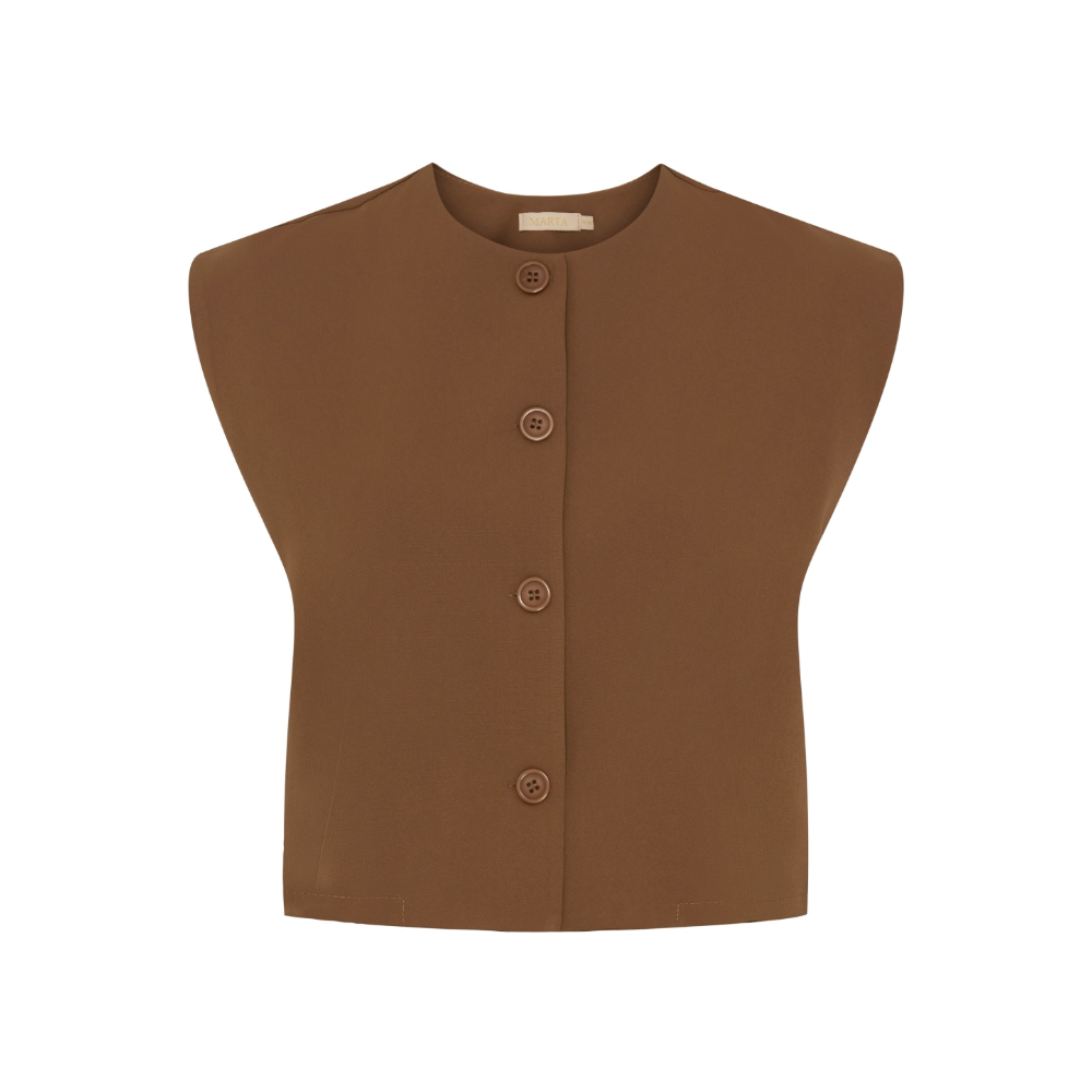 Vest Smilla 3955 Dark Brown