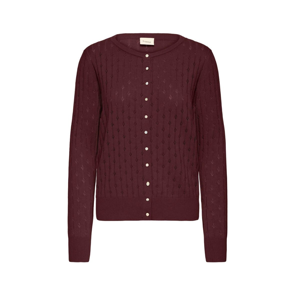 Cardigan Pointella 20616363 Fudge Red