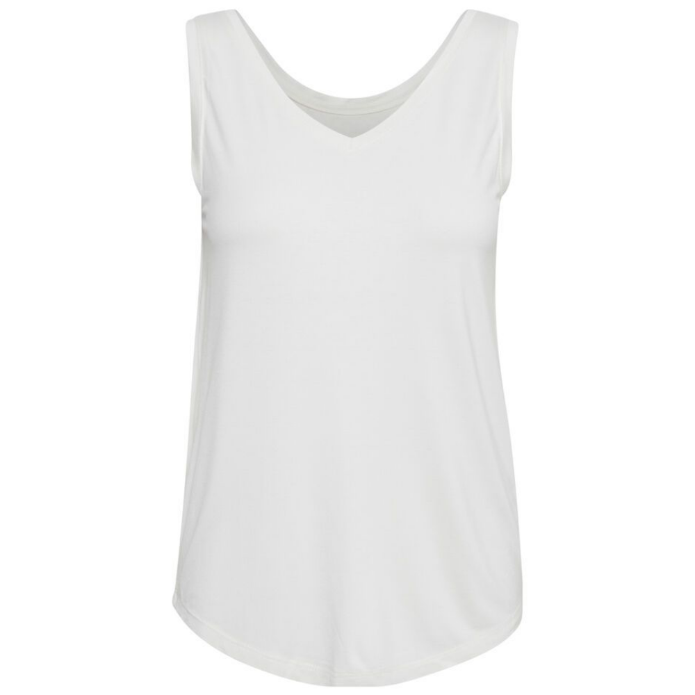 Top poppy VO-neck 50105622 Hvid