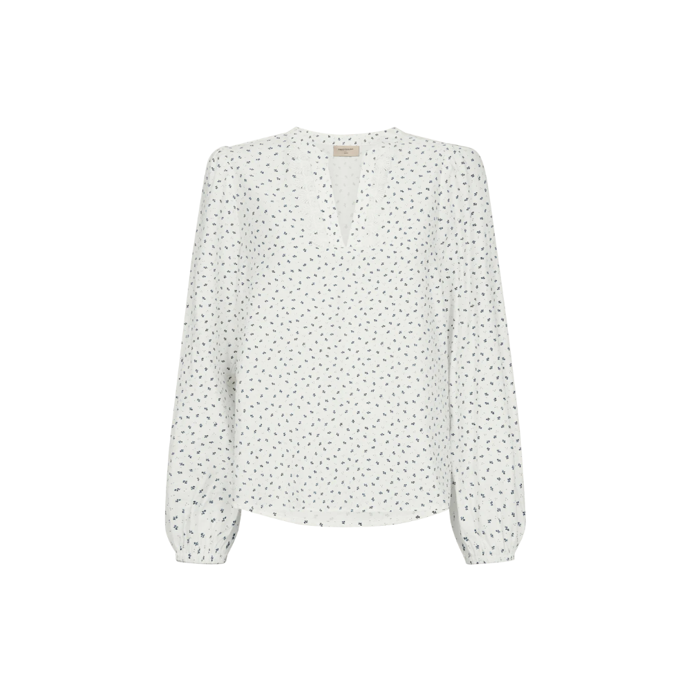 Bluse Elin 207315 Star Off-White w. Black
