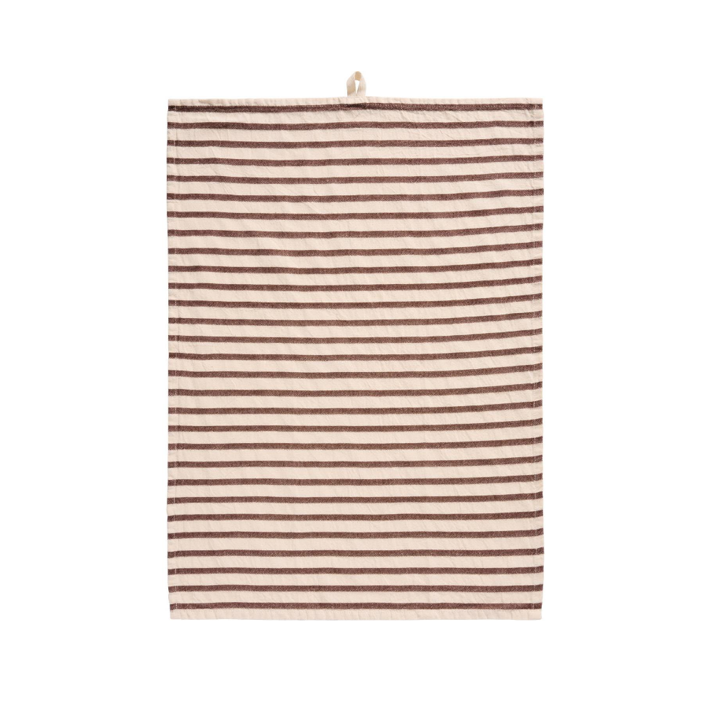 Viskestykke Freddy 66213-14 Natur/Brun Stribet
