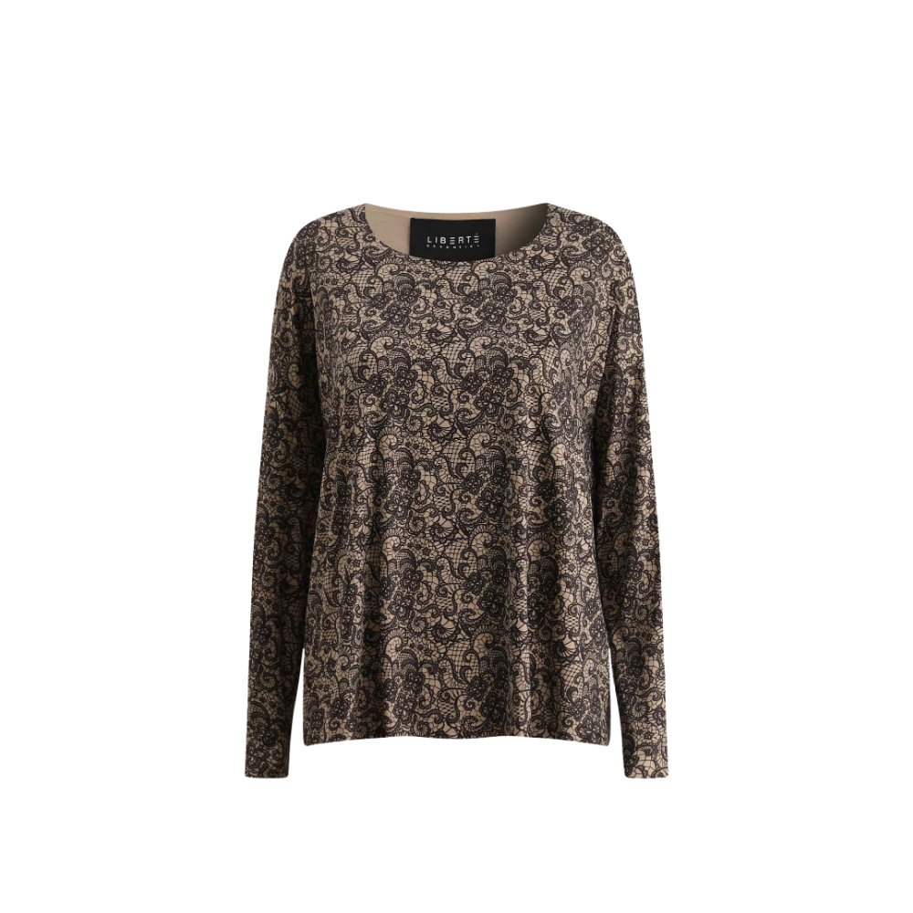 Top LS Alma 9504 Mocca Brown Lace