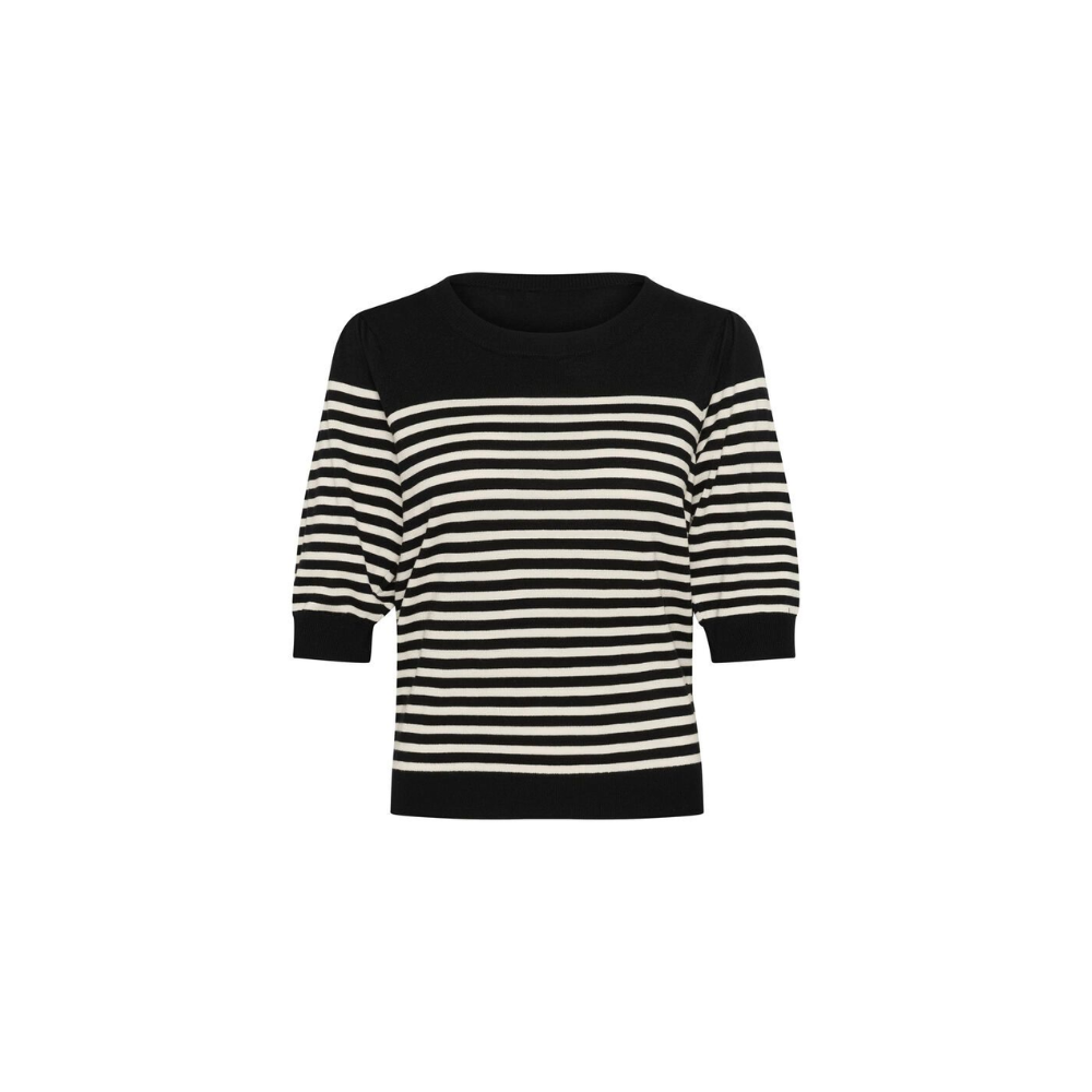 Strik T-shirt Annemarie 50110474 Black Whitecap