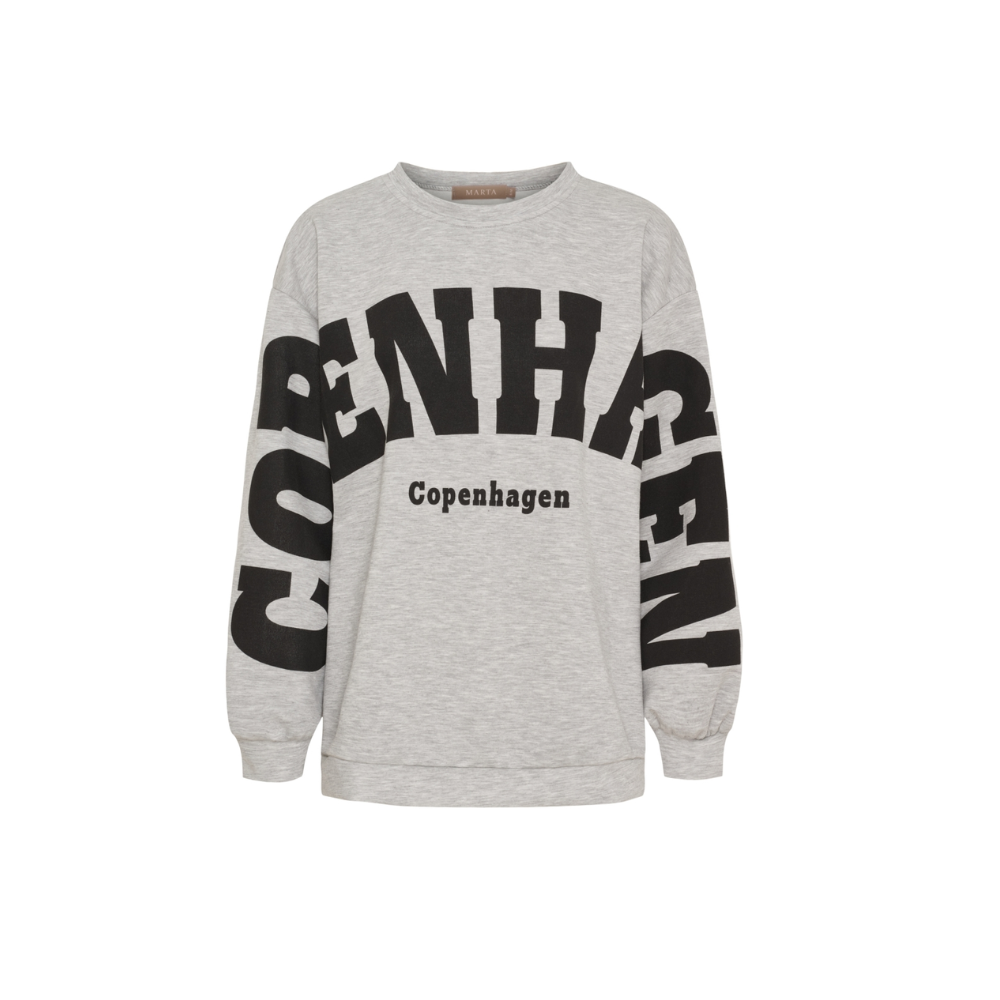 Sweartshirt Hibiscus 22659 Grey Black