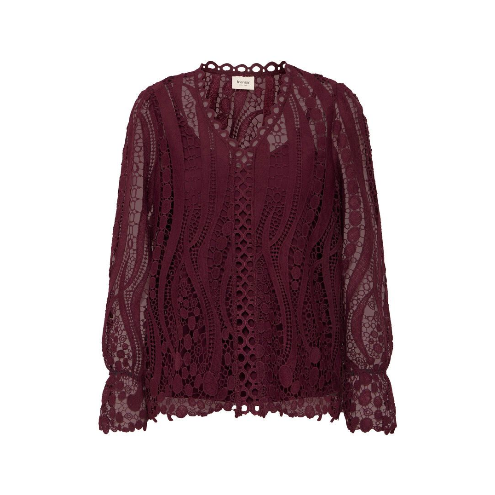Bluse Belle 20617058 Fudge Red