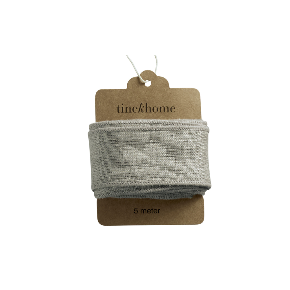 Dekobånd Hør 5 Meter Nature