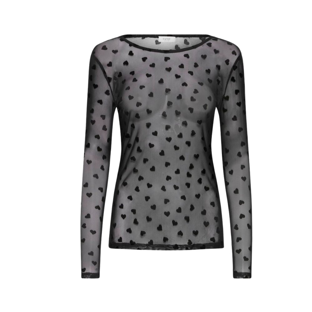 Bluse Luca 20610740 Mesh Heart Black
