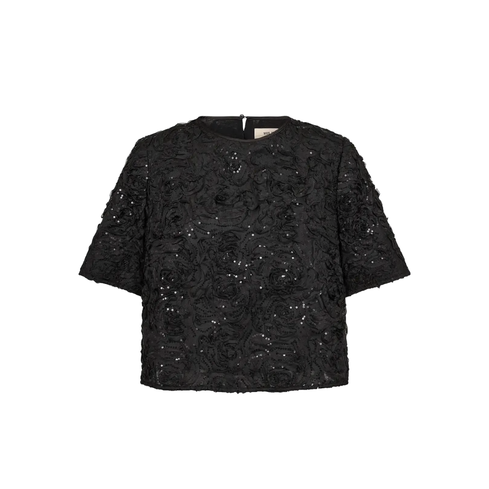 Top Reya Sequins Back 184270 Black
