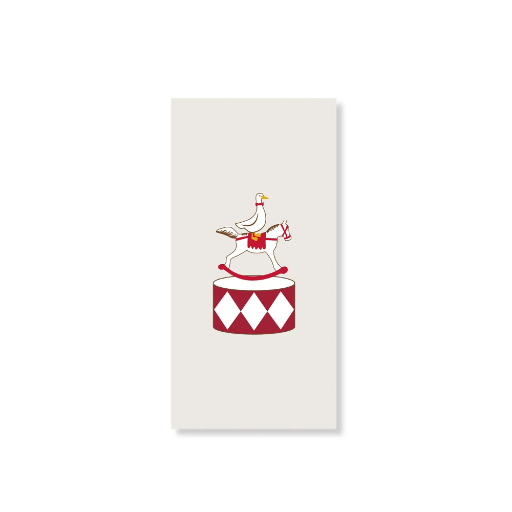 Serviet Cirkushest 240977 Warm Grey/Red