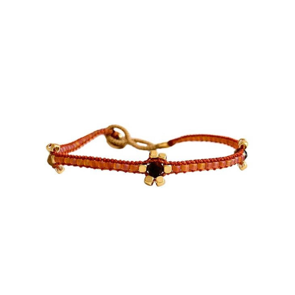 Armbånd Jill Flower Orange Bm06